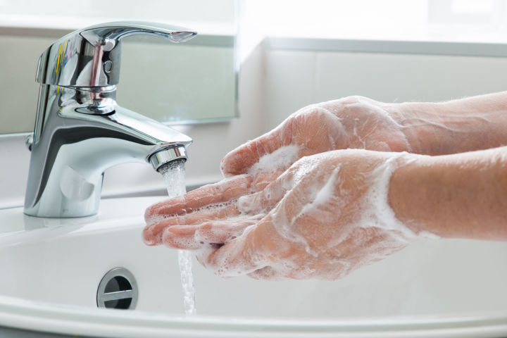 Nærbilde av håndvask